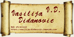 Vasilija Didanović vizit kartica